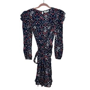 Isabel Marant Tellicia Linen Mini Dress Size‎ 36 US S Small Ruffle Wrap Skirt